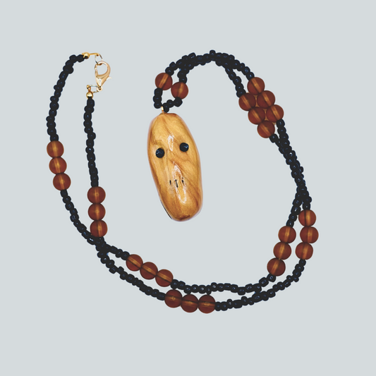 Alutiiq Motif- Long Face - Necklace