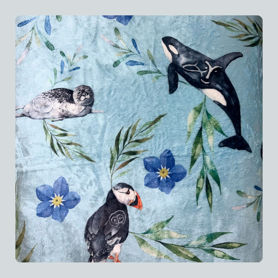 Animal Petroglyph Fleece Blanket