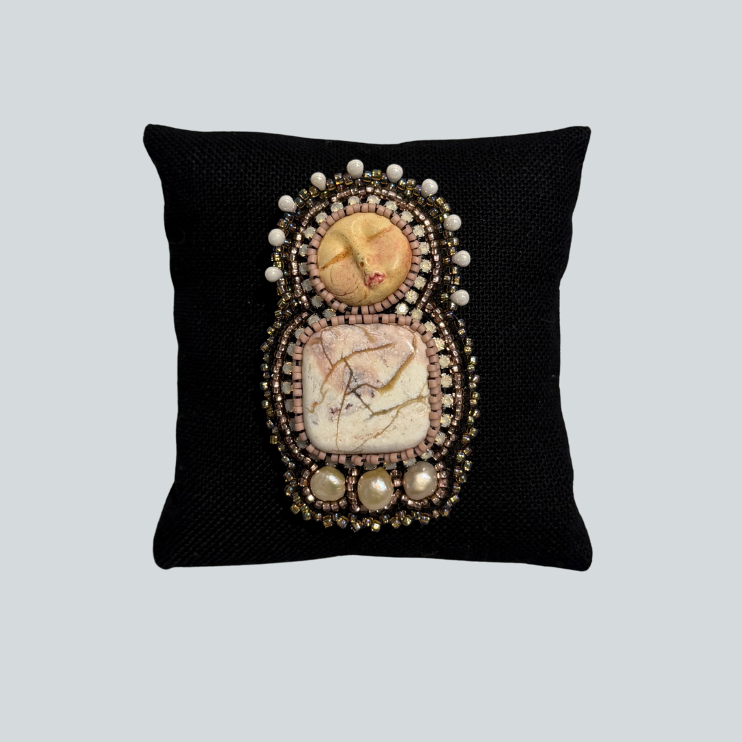 Pink Sleeping Lady Pin