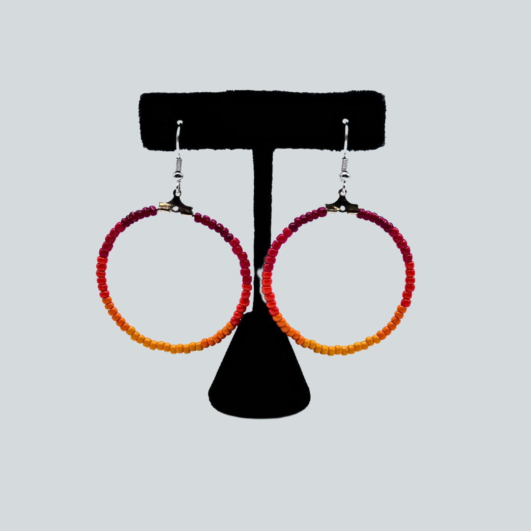 SPO-O $54 Beaded Hoop Earrings