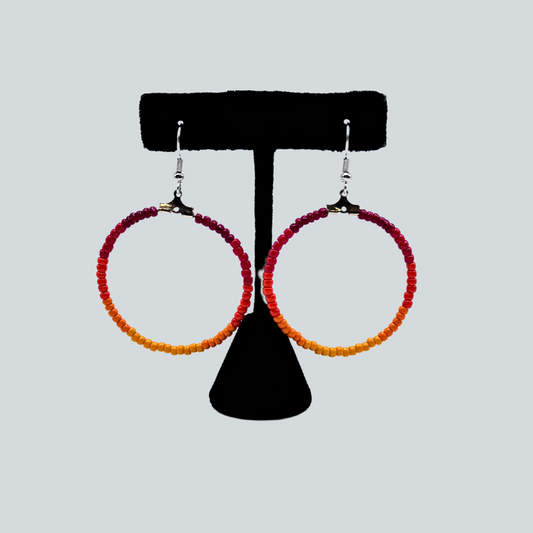 Beaded Hoop Earrings