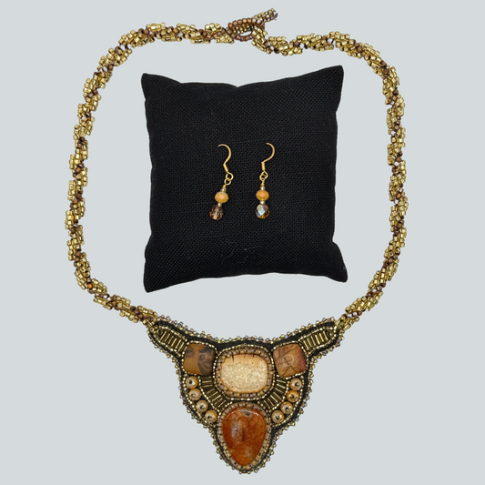 Ivory Necklace and Earring Set