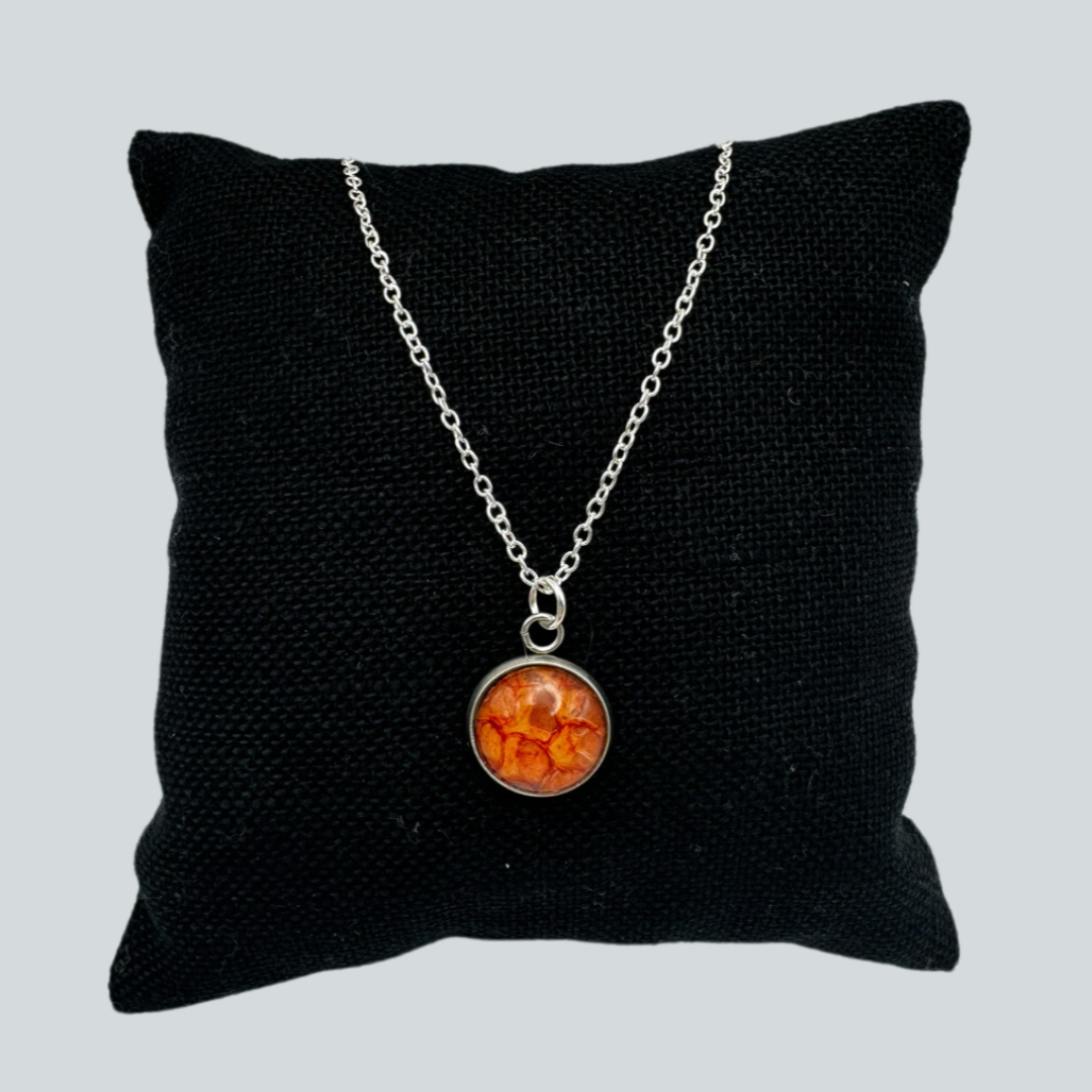 #1 Orange Salmon Skin Necklace