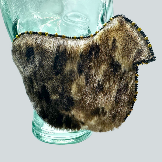 Seal Fur Beaded Neoprene Mask
