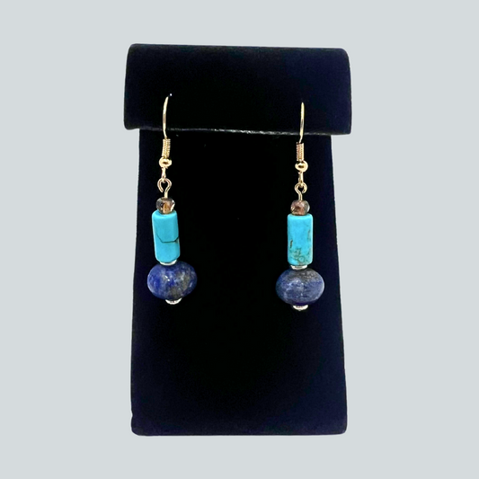 Turquoise Lapis Earrings