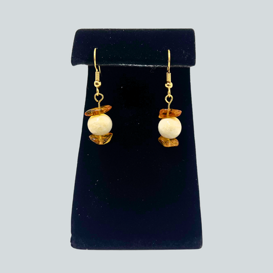 Amber & Ivory Earrings