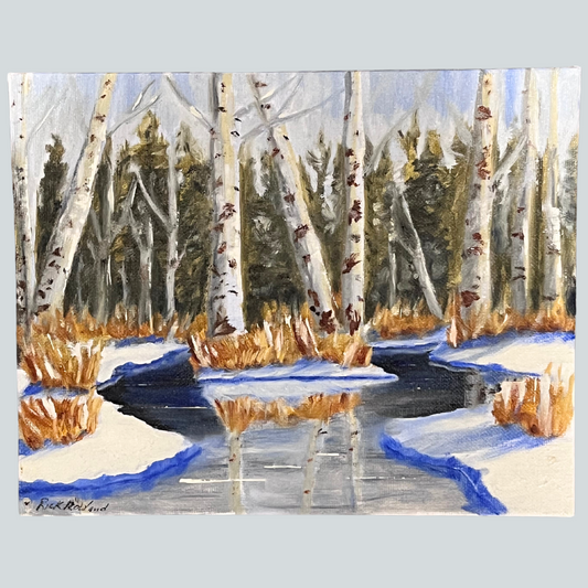 Snowy River Oil Painting 10X7.75