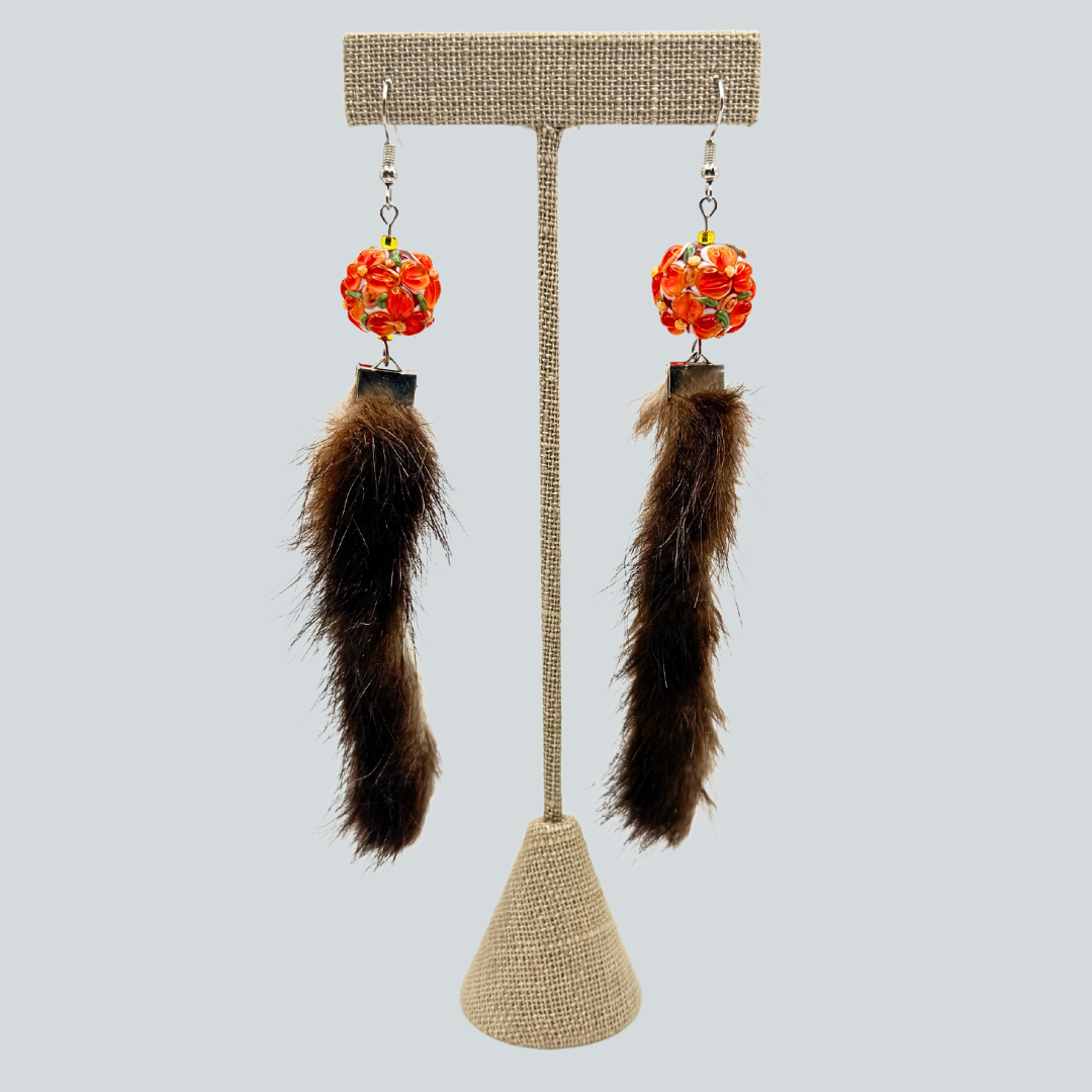 MS-O $87 Sea Otter Fur Strip Earring