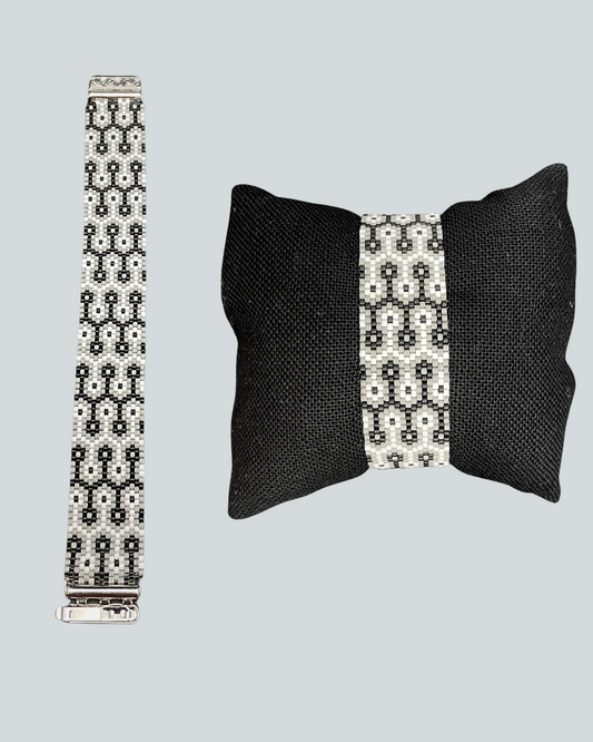 Wide Beaded Bracelet