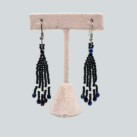 Black Fringe Earrings