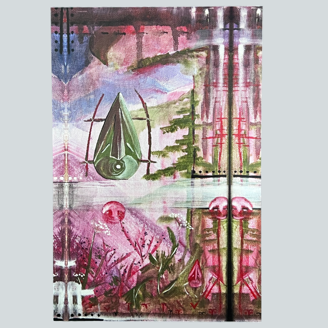 HS-O $65 Masks in Red Forest Print 8X12