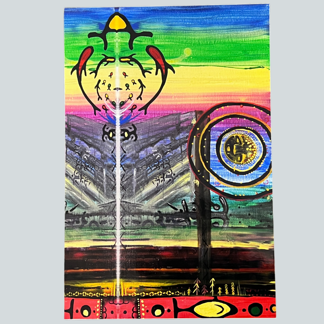 HS-O $65 Rainbow Petroglyphs Print 8X12