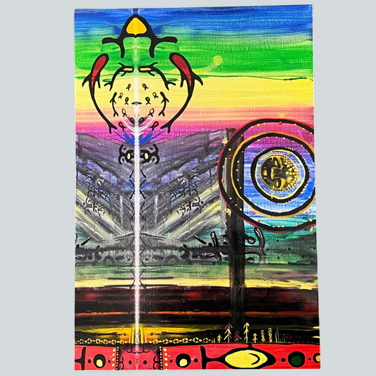 Rainbow Petroglyphs Print 8X12