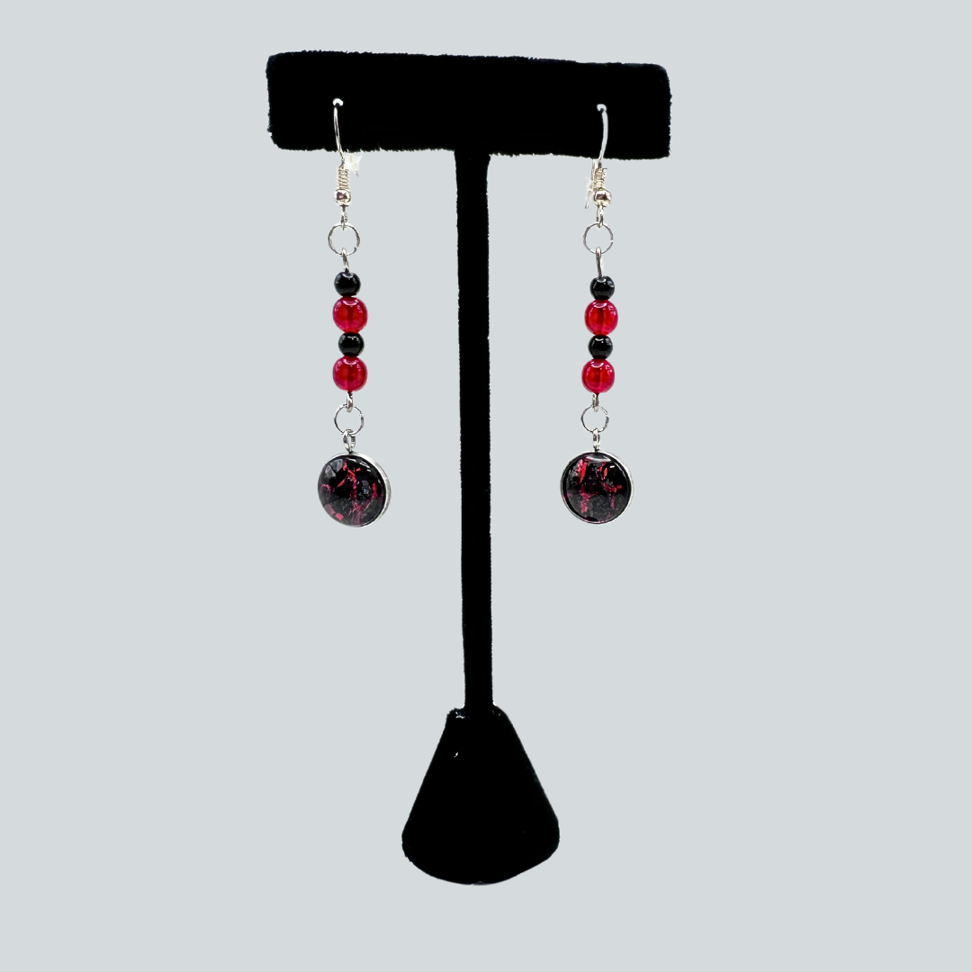 SC-O $40 Dyed Salmon Skin Dangles
