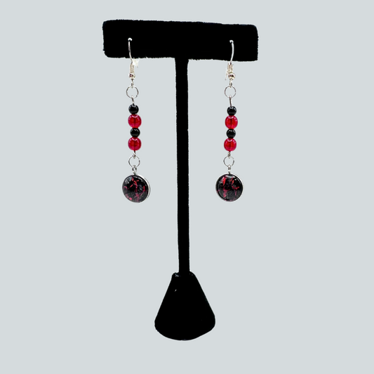 Dyed Salmon Skin Dangles