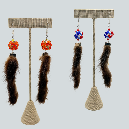 Sea Otter Fur Strip Earring