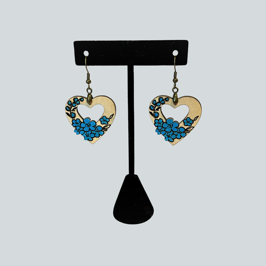 Heart Wood Earrings