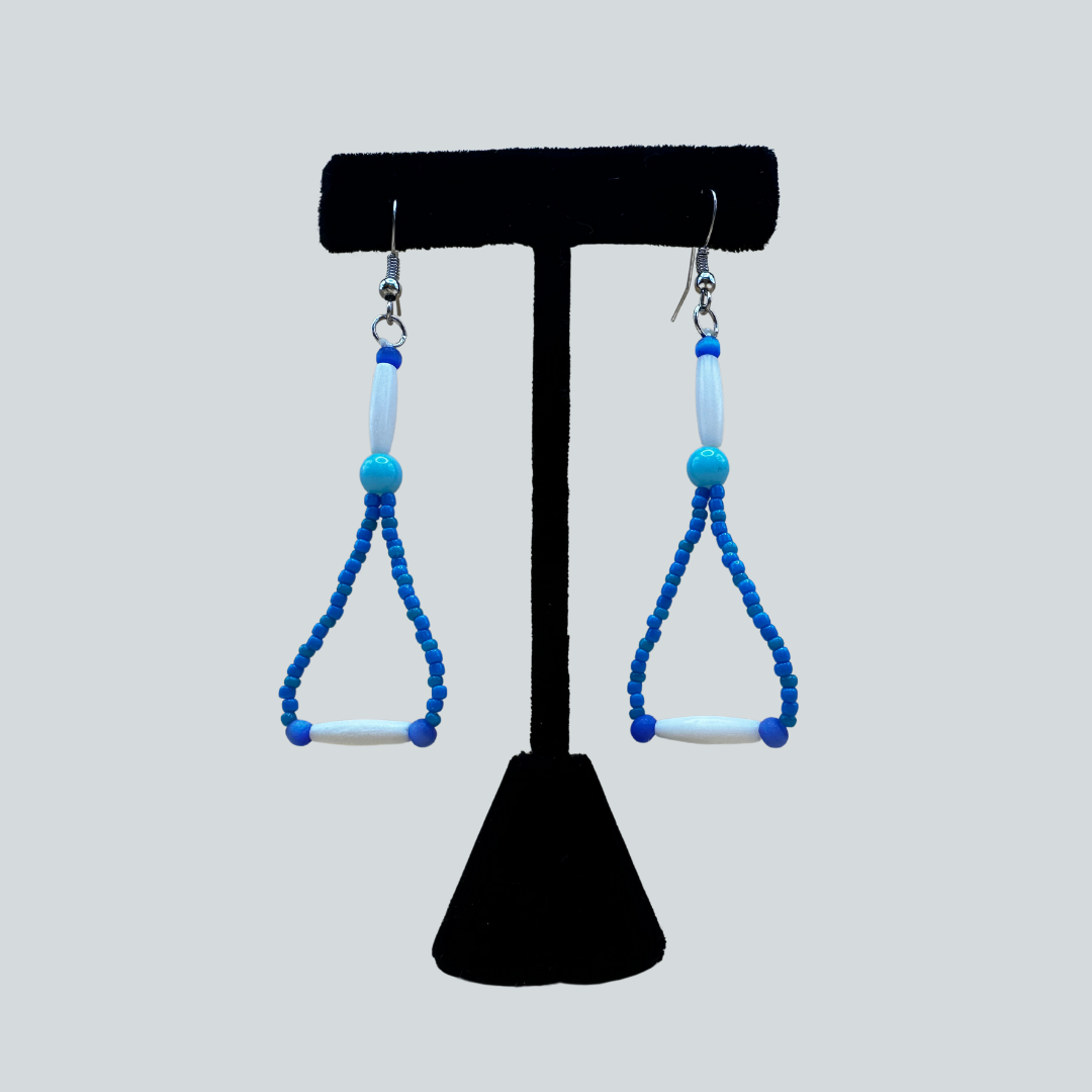 SC-O $47 Blue Bone Earrings