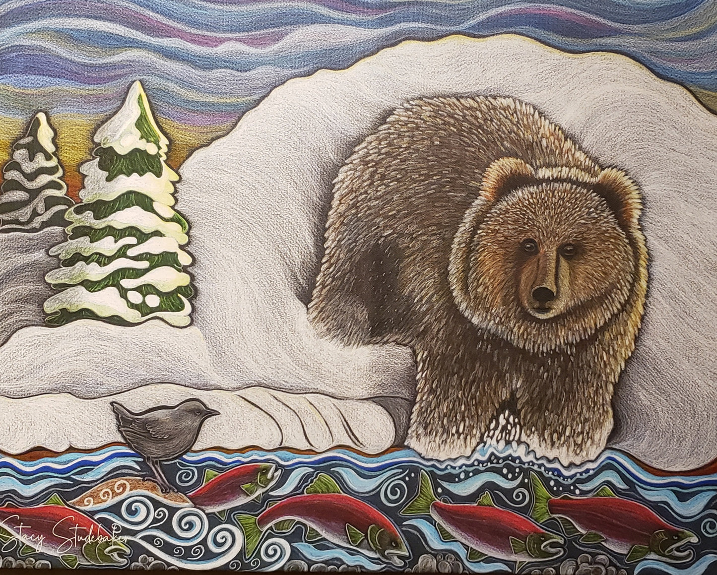 Bear Cub Ice Fishing
