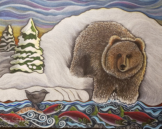 Bear Cub Ice Fishing