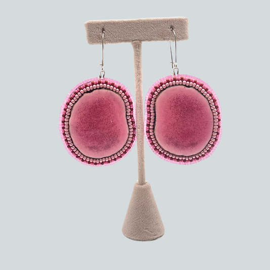 Beaded Elk Antler Earrings