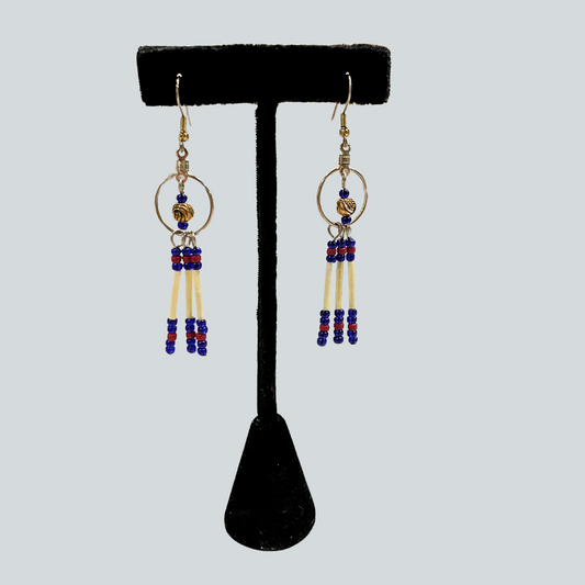 AN-O 53 Beaded Quill Earrings