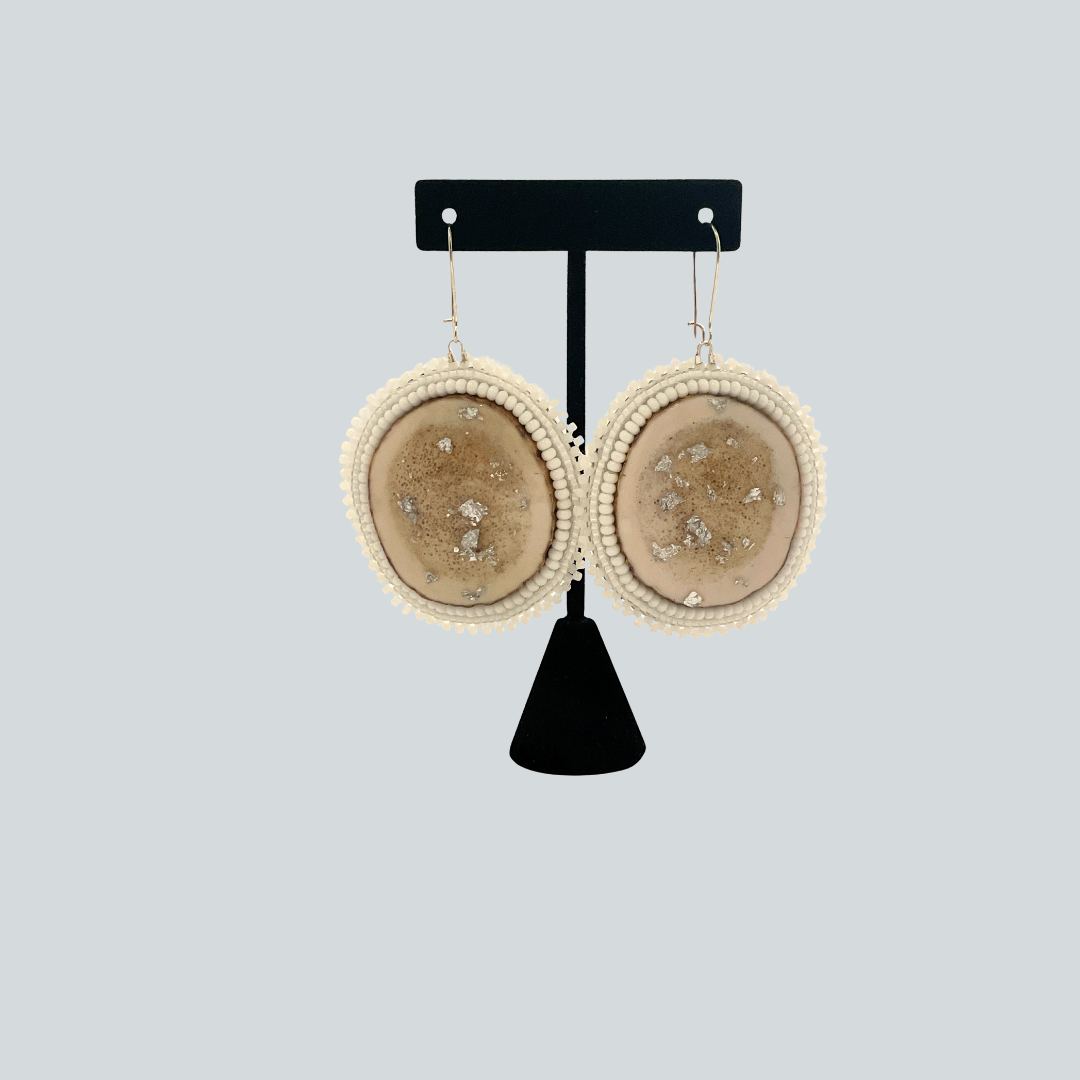 Beaded Elk Antler Earrings