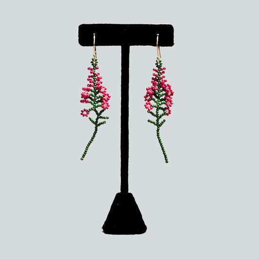 Beaded Fireweed Earrings