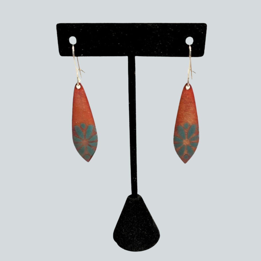 Copper Paddle Earrings