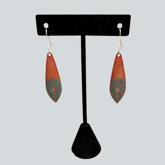 Copper Paddle Earrings
