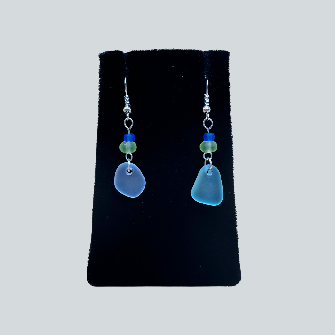 BS $60 Earrings - Single Beachglass