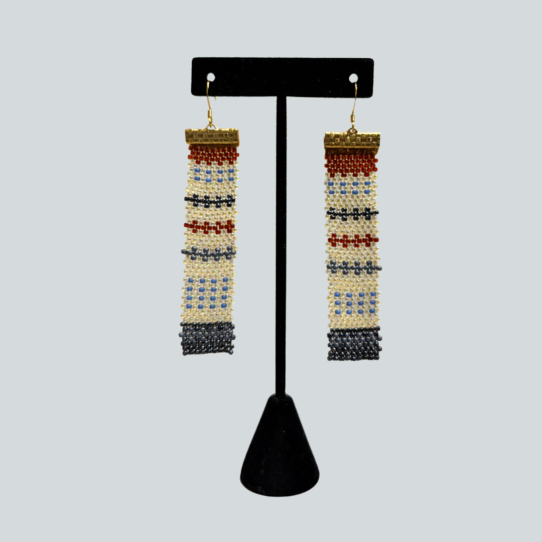 Moose Hide and Bead Earrings