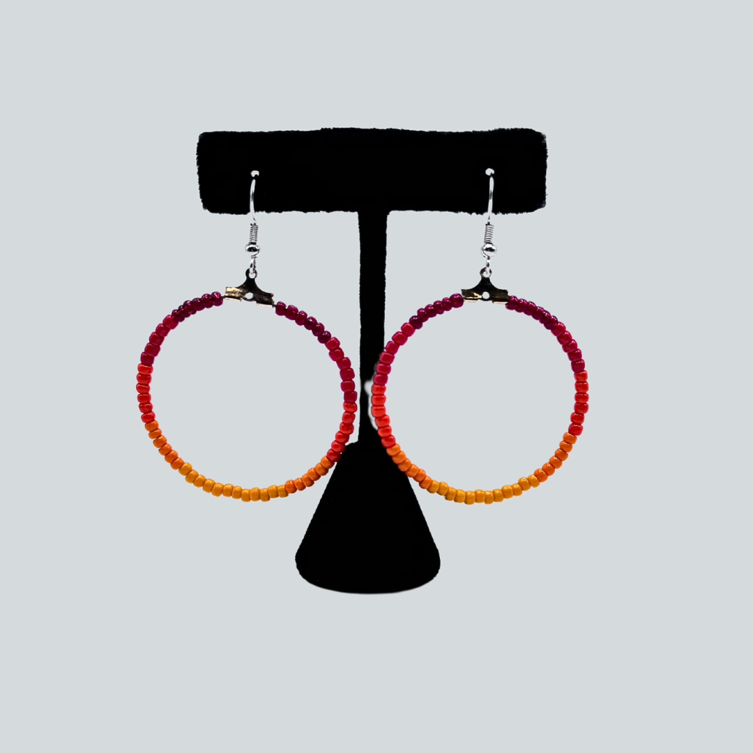 SPO $54 Beaded Hoop Earrings