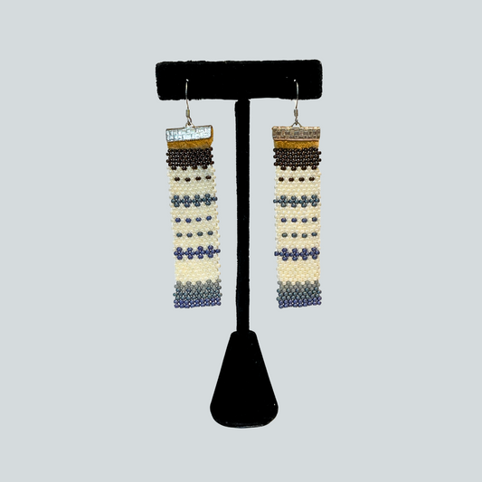 Beaded Moose Hide Accent Earrings
