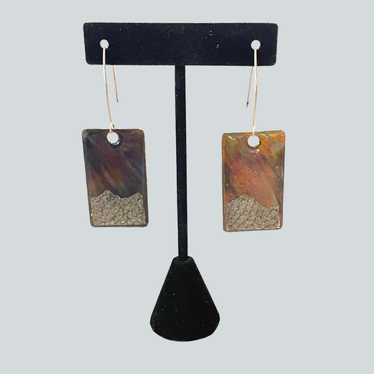 Silver Salmon Northern Lights Earrings