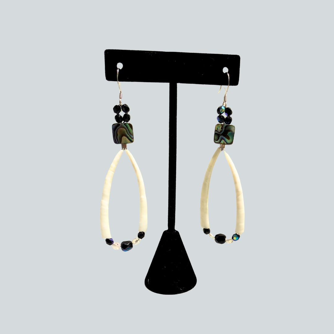 Dentalium and Abalone Earrings