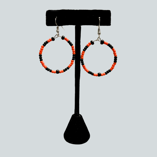 Orange and Black Hoops