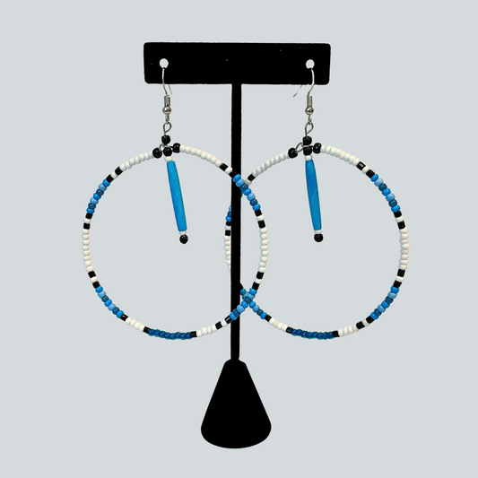 Beaded Hoop with Dangle