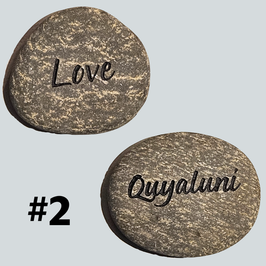 Inspirational Alutiiq Word Rocks