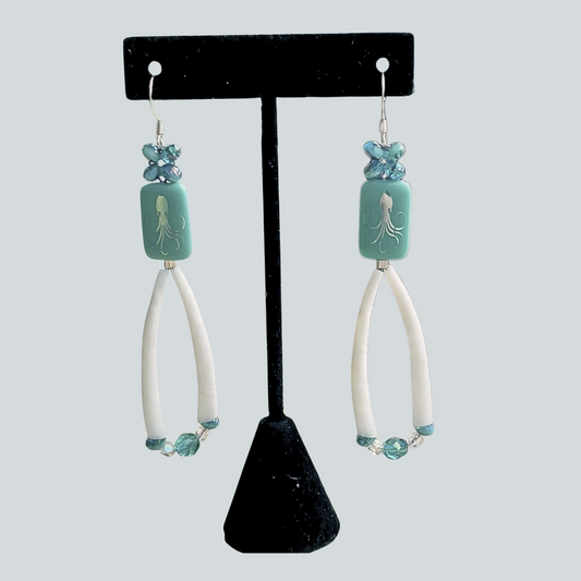 Beaded Octopus Earrings