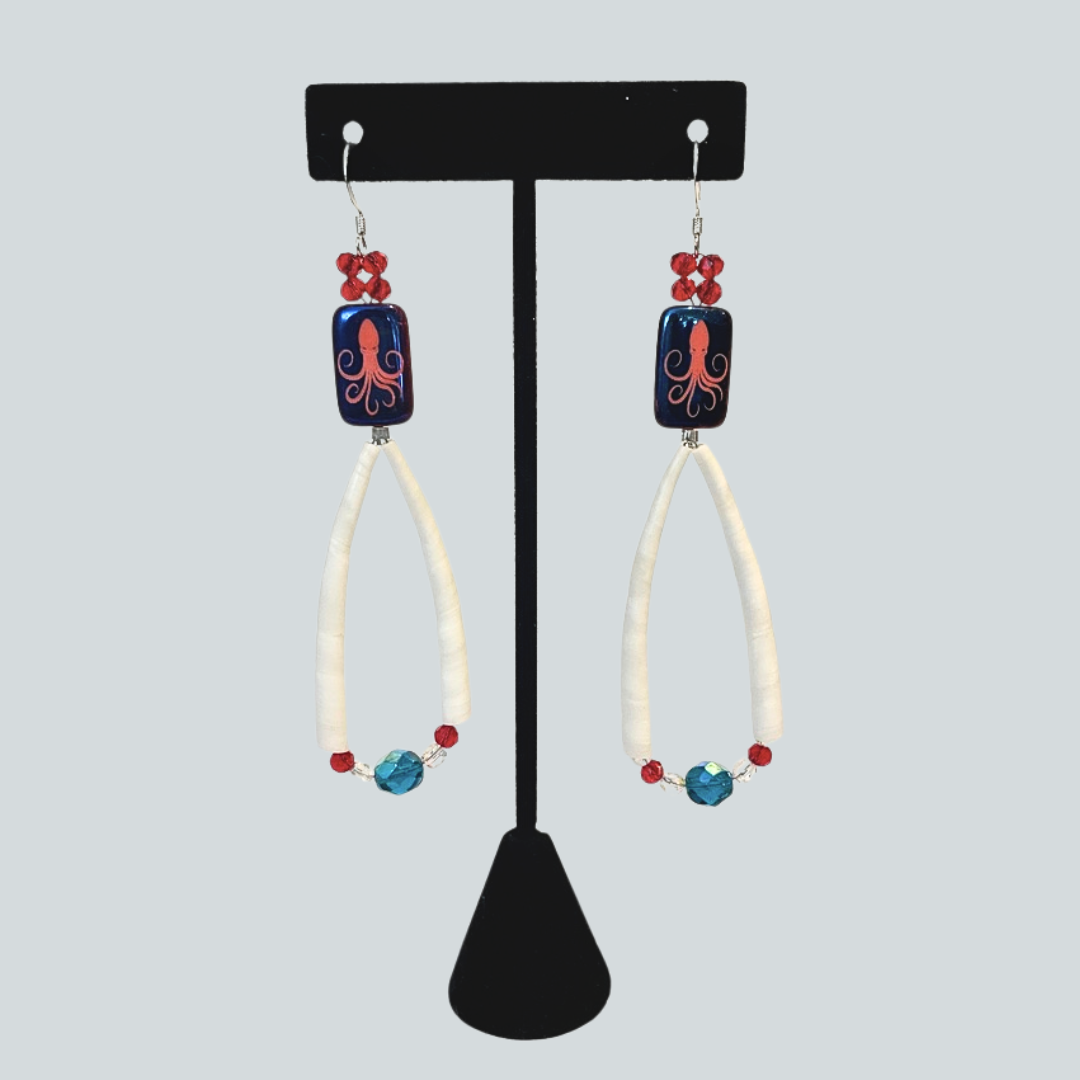 Beaded Octopus Earrings