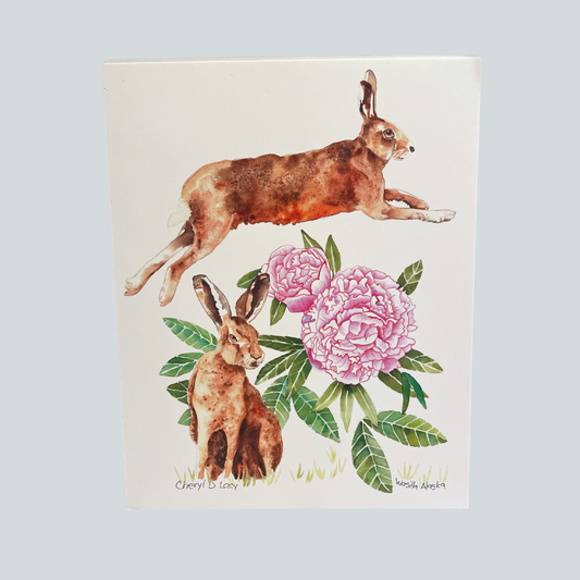 Peony Hares 8x10