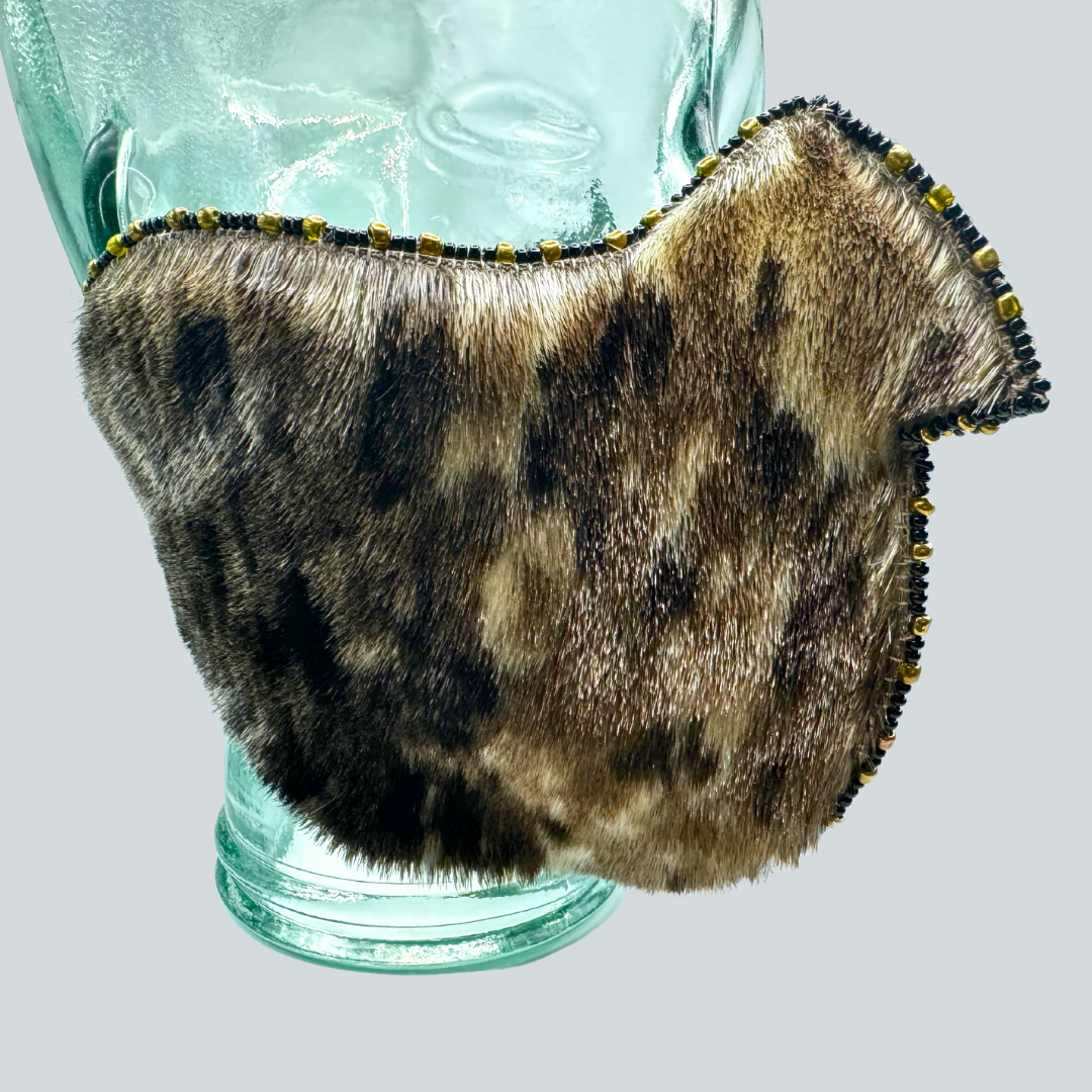 RE $400 Seal Fur Beaded Neoprene Mask