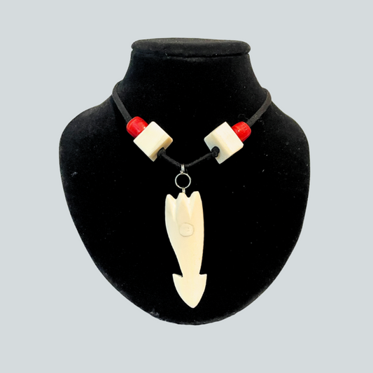 Ivory Arrow and Red Necklace
