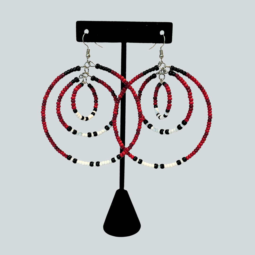 Beaded Multi-Hoop Earrings