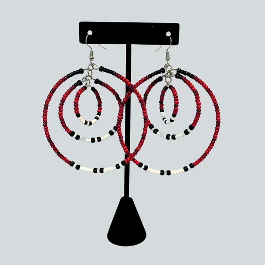 Beaded Multi-Hoop Earrings