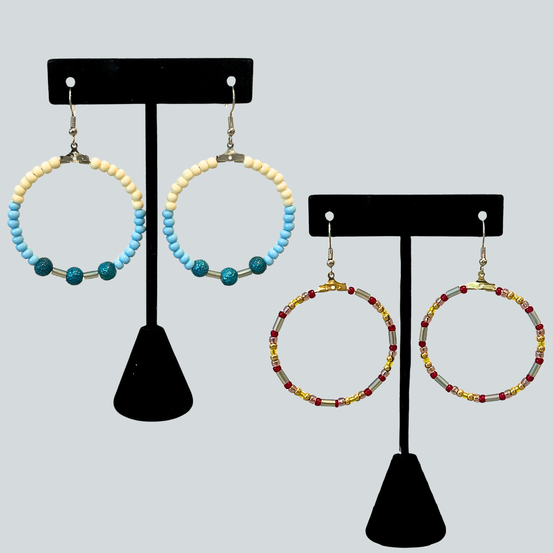 Beaded Hoop Earring