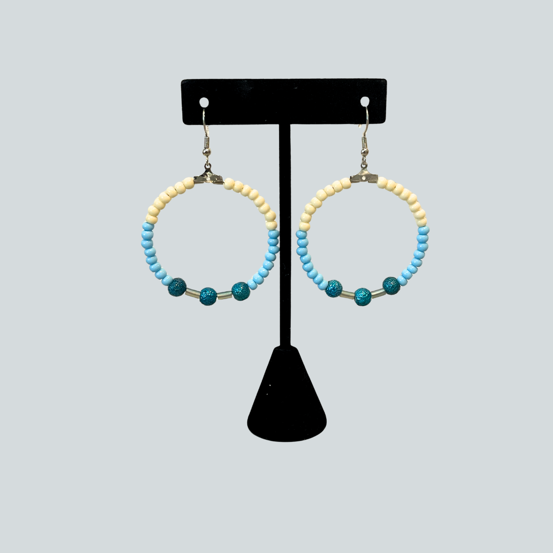 Beaded Hoop Earring