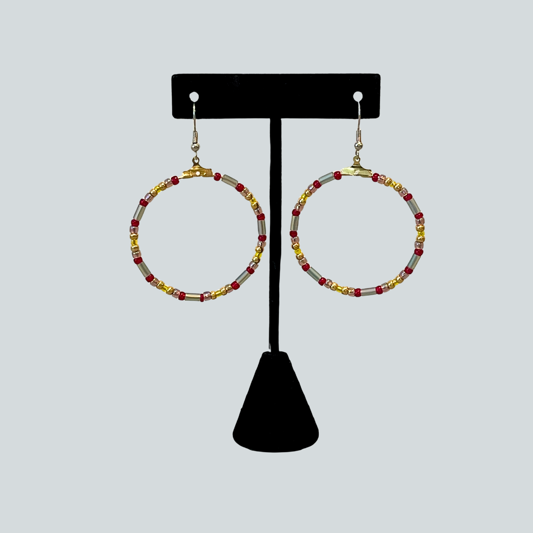 Beaded Hoop Earring