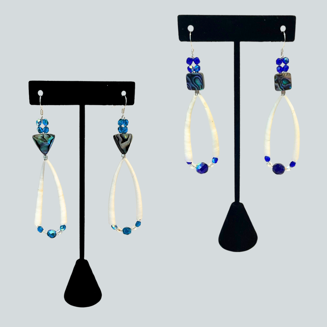 Dentalium and Abalone Earrings